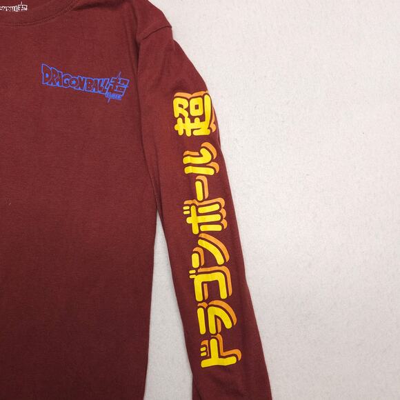 Dragon Ball Anime Long Sleeve Casual Graphic T Shirt Adult Mens Size S Brown - Picture 5 of 10